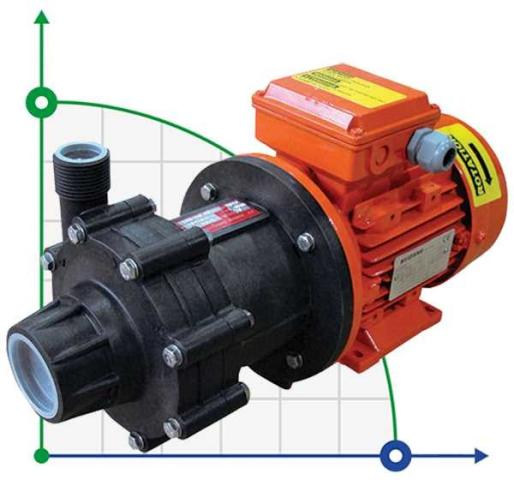 ADM 6 PVDF/TF/0.35HP/2800RPM насос із магнітною муфтою