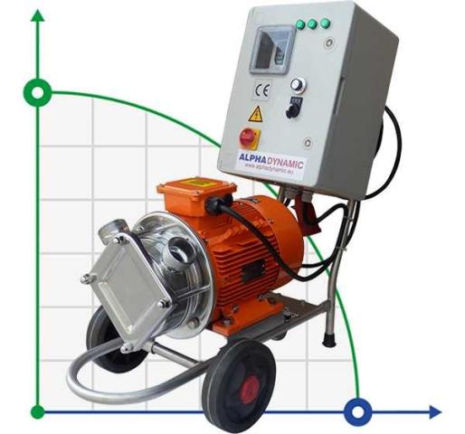 AD50.1/04/TR/DRP 2,2kW насос імпеллерний з частотним перетворювачем, на візку, із захистом від сухого ходу