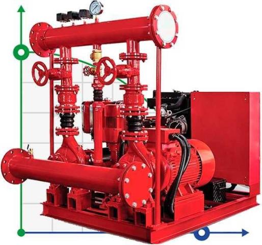 Двонасосна пожежна станція BEDJ 400/7-40-38-5.5 (25 l/s, 70m, 30kW)