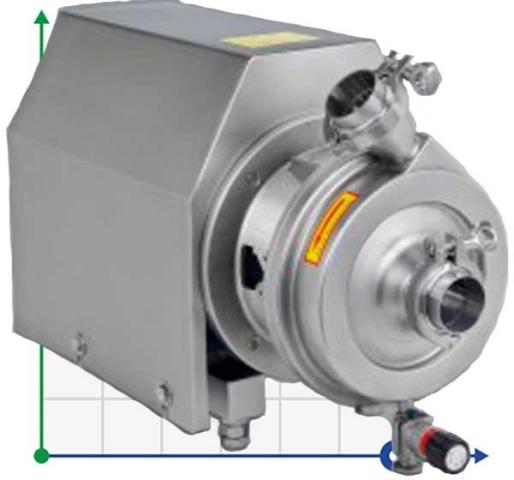 Sanitary Centrifugal Pump SCP-L, 10T, 24M, AISI 316L, 2,2 kW ABB Motor, 380V