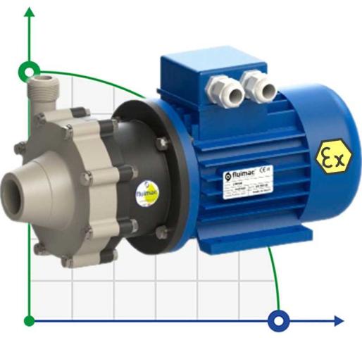 Насос ATEX з магнітною муфтою FLUIMAC COMPASS CM 6 PP, 0,25 кВт, 380В, Ex
