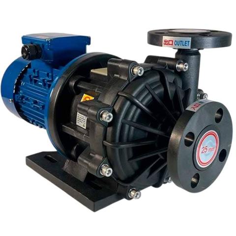 Насос для химии с магнитной муфтой QHX-F-251CSE-5V38AFGABS-3801, PPH, 0,75kW, 380V